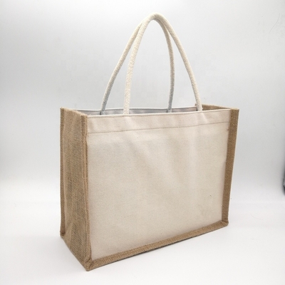 ราคาดี ผู้หญิงคริสต์มาสต์ Canvas พิมพ์ Jute กระเป๋าสําหรับการช้อปปิ้งของขวัญ ออนไลน์