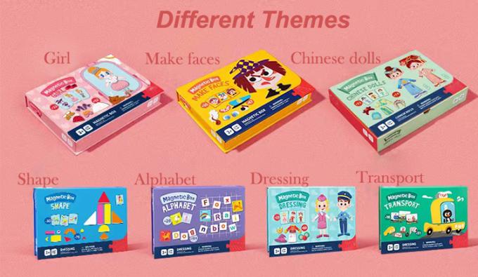 CMYK การพิมพ์การศึกษา จิ๊กซอ Magnetic ปริศนาเกมส์การแต่งตัว การรับรู้สําหรับเด็ก 1