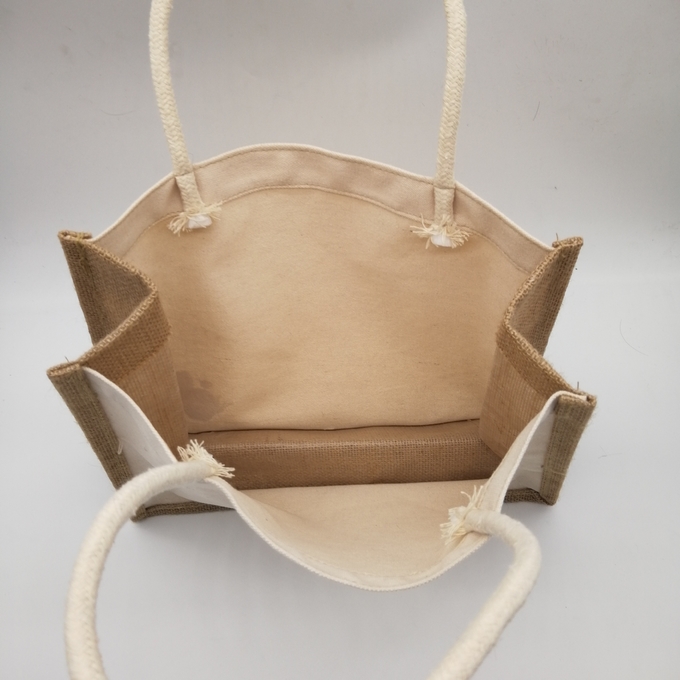 ผู้หญิงคริสต์มาสต์ Canvas พิมพ์ Jute กระเป๋าสําหรับการช้อปปิ้งของขวัญ 1