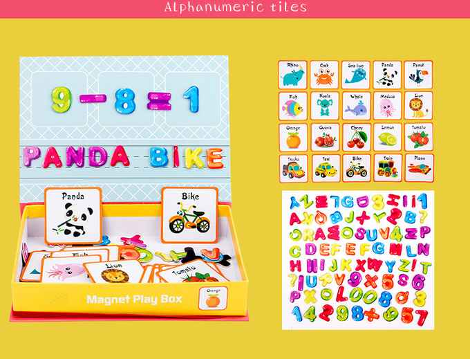 หนังสือปริศนาจิ๊กซอว์แม่เหล็กสําหรับเด็กอายุ 3 ปี 1
