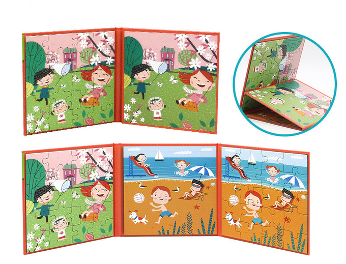 ของเล่นทางการศึกษา จิ๊กซาวแม่เหล็ก หนังสือปริศนา ปรสิต ปรสิต สําหรับเด็กอายุ 3 ปีขึ้นไป 3