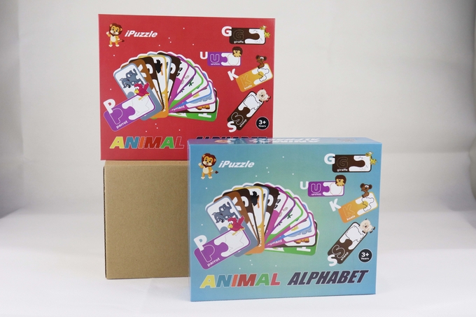 ROHS กระดาษ ปริศนา ปริศนาสัตว์ อักษร Abc การ์ดที่ตรงกัน 0